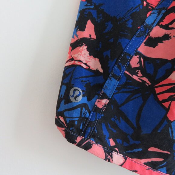 LULULEMON Tracker Short IV (4-way Stretch) Paint Storm Harbor Blue Multi / Black - Picture 11 of 13